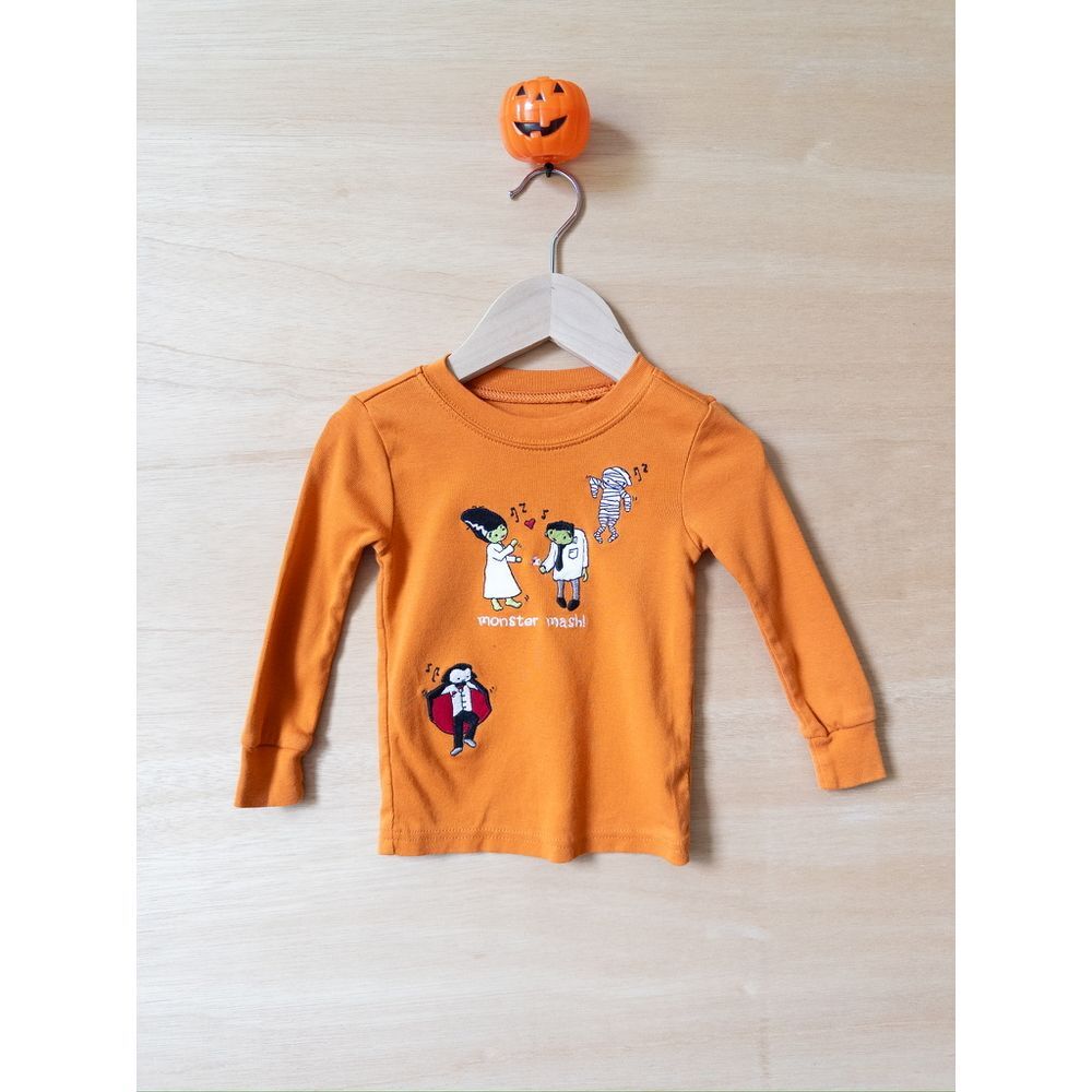 Gymboree Orange Halloween Monster Mash Long Sleeve T-Shirt‎ for Kids